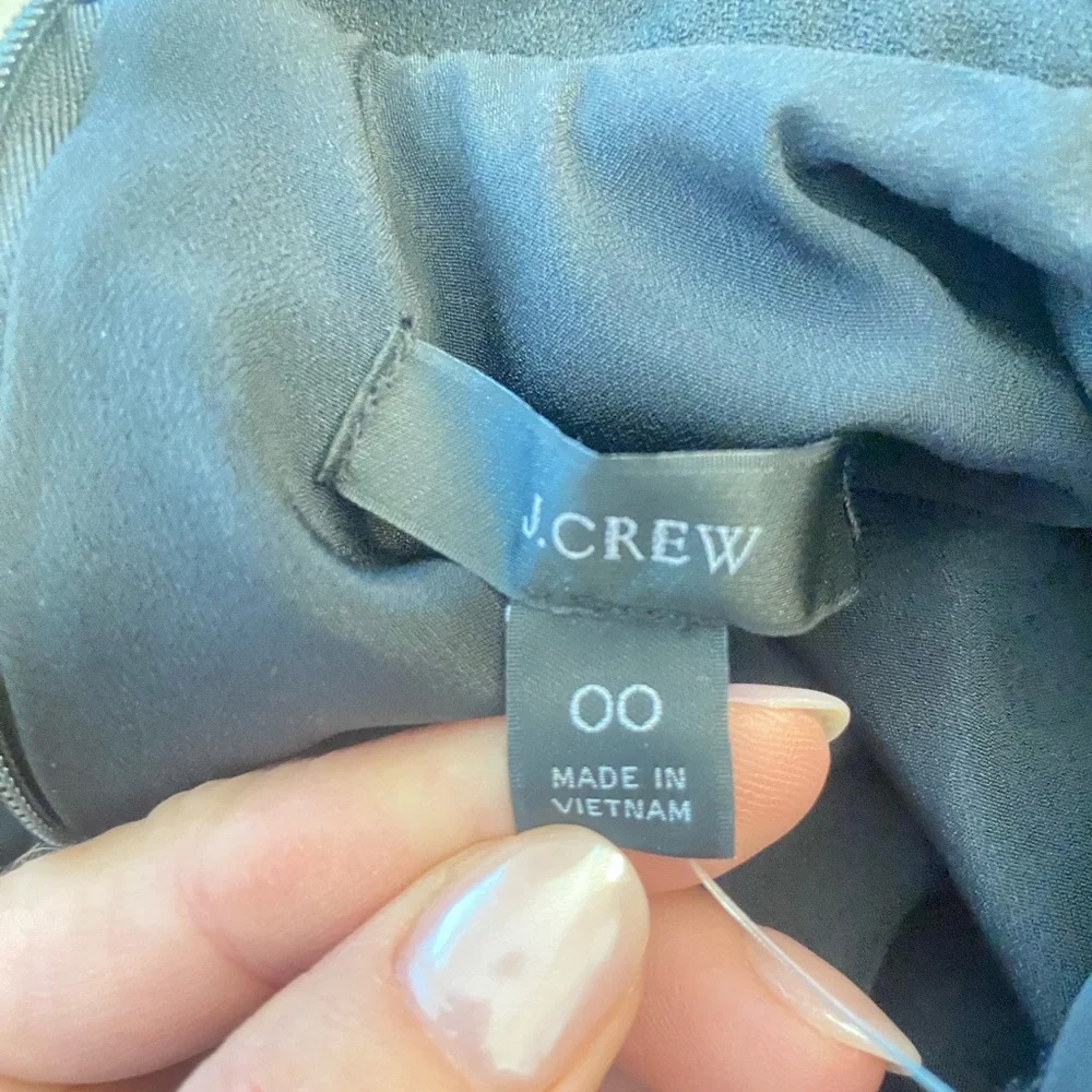 NWT J . Crew Black Dress-Size 00 - Picture 7 of 11